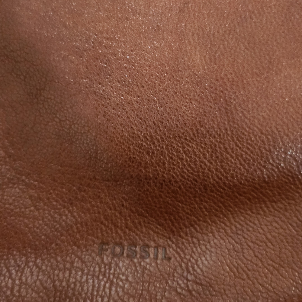 FOSSIL STYLISH CROSSBODY BROWN LEATHER HOBO SHOULDER BAG - Picture 8 of 10